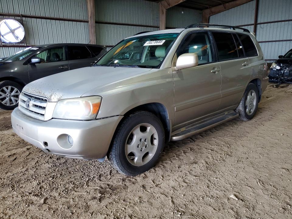 2006 Toyota Highlander VIN JTEDP21A360109220 COPART salvage auction — FRONT END, Tx - Salvage Vehicle Title, sold $625 on 2026-07-23 (photo 1)