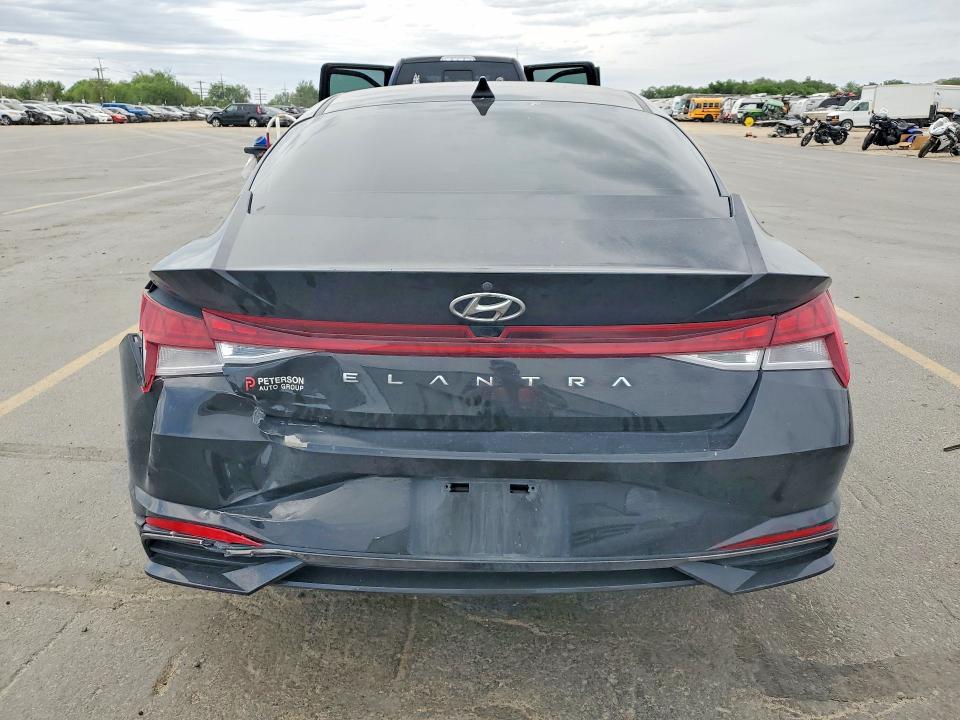 2021 Hyundai Elantra VIN 5NPLN4AG0MH041061 COPART salvage auction — REAR END, Id - Salvage Certificate Of Title, sold $3,800 on 2026-07-23 (photo 6)