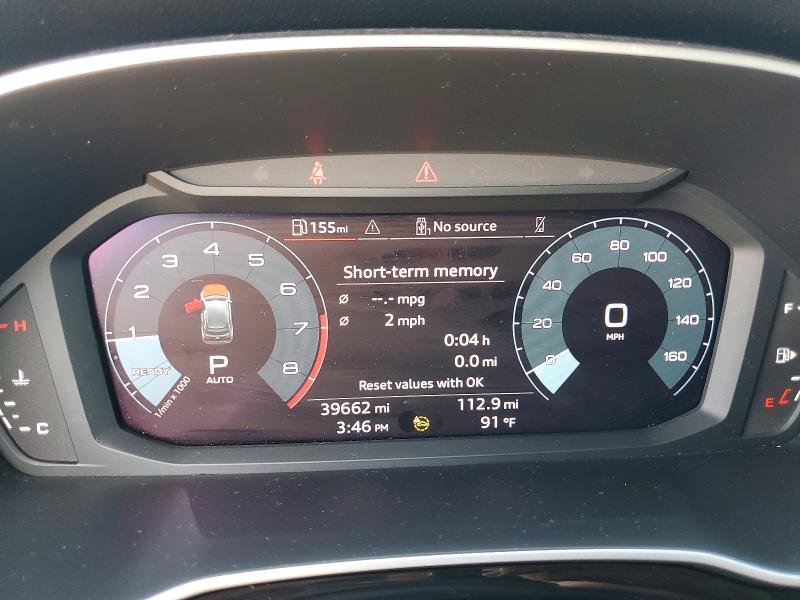 2022 Audi VIN WA1EECF33N1033113 COPART salvage auction — FRONT END, TX - SALVAGE VEHICLE TITLE (P), sold $7,800 on 2026-07-16 (photo 9)