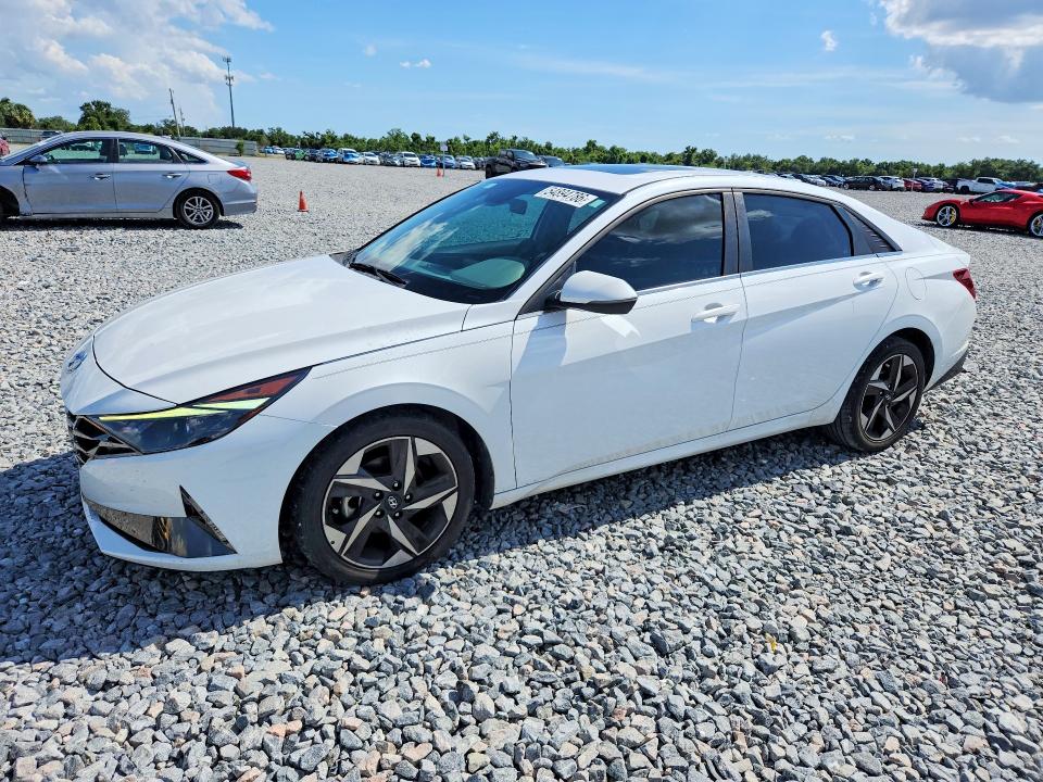 2021 Hyundai Elantra VIN 5NPLN4AG7MH021907 COPART salvage auction — WATER/FLOOD, Fl - Certificate Of Destruction, sold $5,900 on 2026-07-02 (photo 1)
