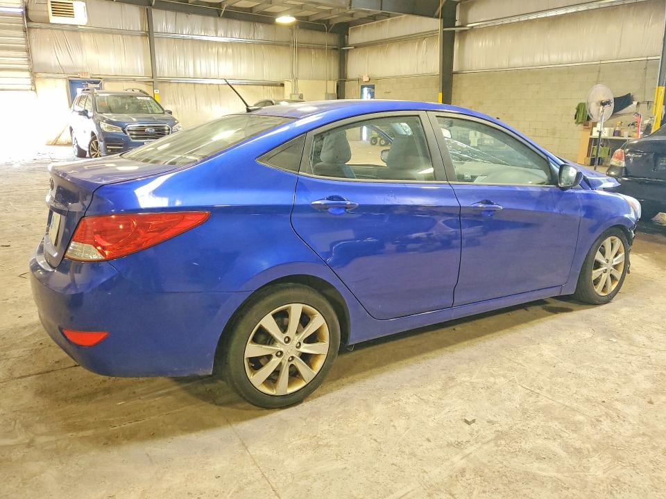2013 Hyundai Accent VIN KMHCU4AE3DU581507 COPART salvage auction — FRONT END, Pa - Certificate Of Salvage, sold $400 on 2026-07-15 (photo 3)