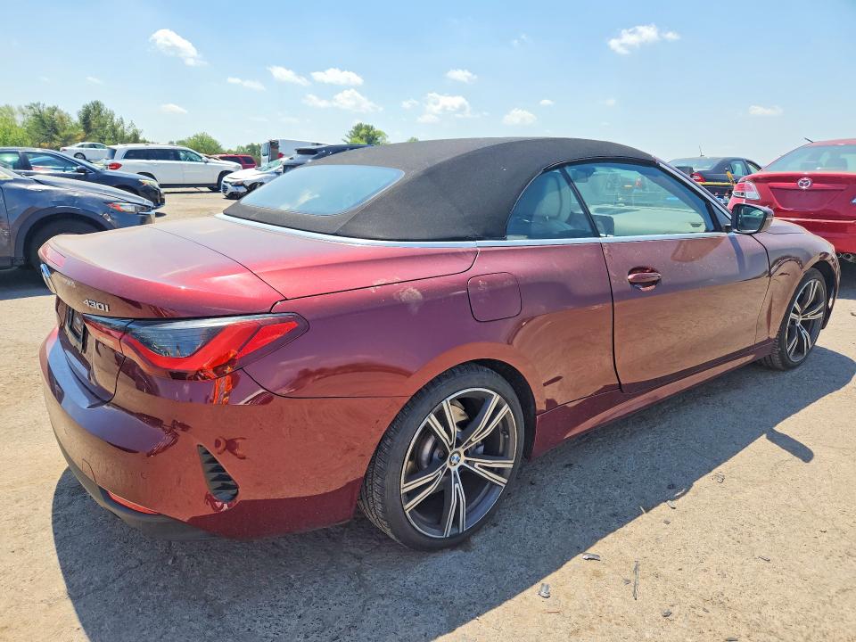 2022 BMW 4 series VIN WBA23AT08NCK16652 COPART salvage auction — FRONT END, PA - CERT OF TITLE, sold $6,100 on 2026-07-24 (photo 3)