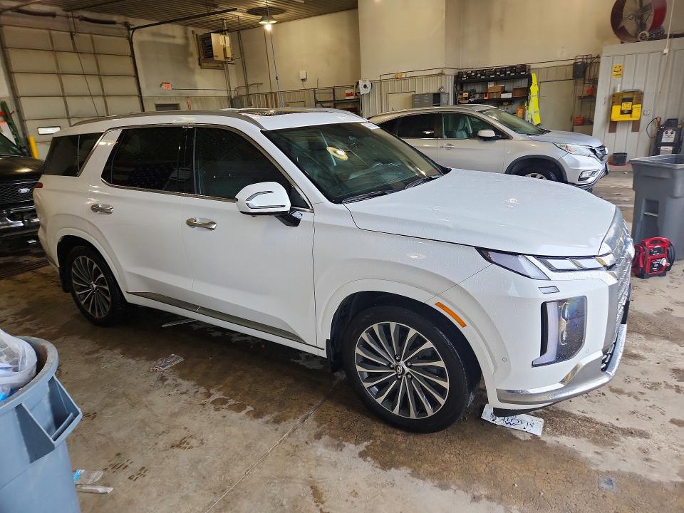 2025 Hyundai Palisade VIN KM8R7DGE2SU880489 COPART salvage auction — HAIL, Id - Salvage Certificate Of Title, sold $90 on 2026-07-21 (photo 4)