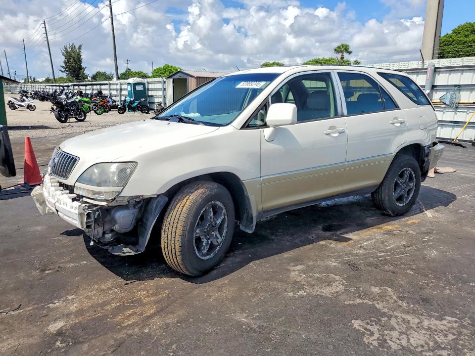 2000 Lexus Rx 300 VIN JT6GF10U2Y0065831 COPART salvage auction — FRONT END, FL - CERT OF TITLE SLVG REBUILDABLE, sold $575 on 2026-07-27 (photo 1)