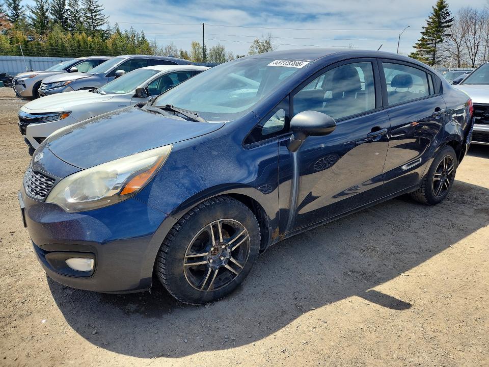 2013 Kia Rio VIN KNADM4A35D6127283 COPART salvage auction — REAR END, On - Permit Salvage, sold $425 on 2026-07-07 (photo 1)