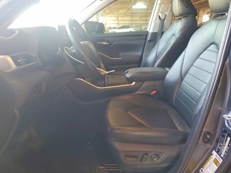 2022 Toyota Highlander VIN 5TDGZRAH9NS131638 COPART salvage auction — FRONT END, Az - Cert Of Title - Salvage, sold $14,500 on 2026-07-20 (photo 7)