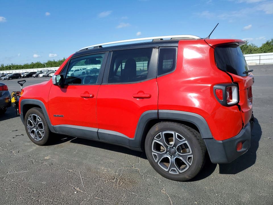 2016 Jeep Renegade VIN ZACCJADT9GPC93616 COPART salvage auction — REAR END, Ca - Salvage Certificate, sold $1,900 on 2026-07-09 (photo 2)