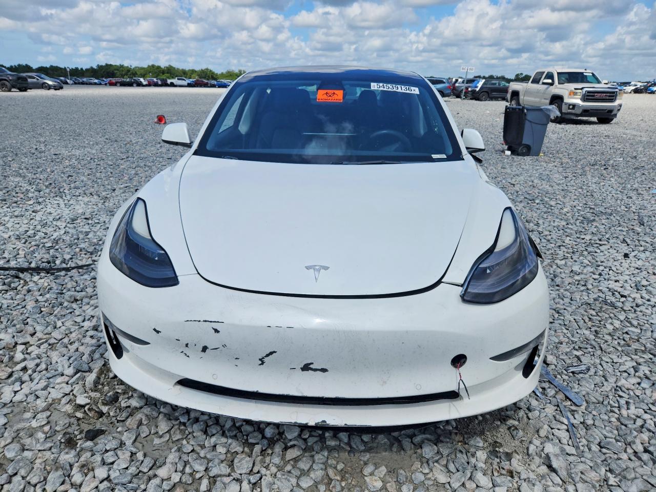2022 Tesla Model 3 VIN 5YJ3E1EB0NF267758 COPART salvage auction — Rear End, Cd - Non-Repairable, sold $3,500 on 2026-09-18 (photo 5)
