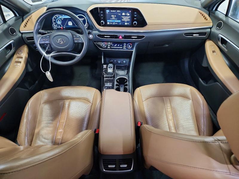 2020 Hyundai Sonata VIN 5NPEF4JA6LH000787 COPART salvage auction — FRONT END, Va - Cert Of Title - Salvage, sold $5,400 on 2026-07-10 (photo 8)