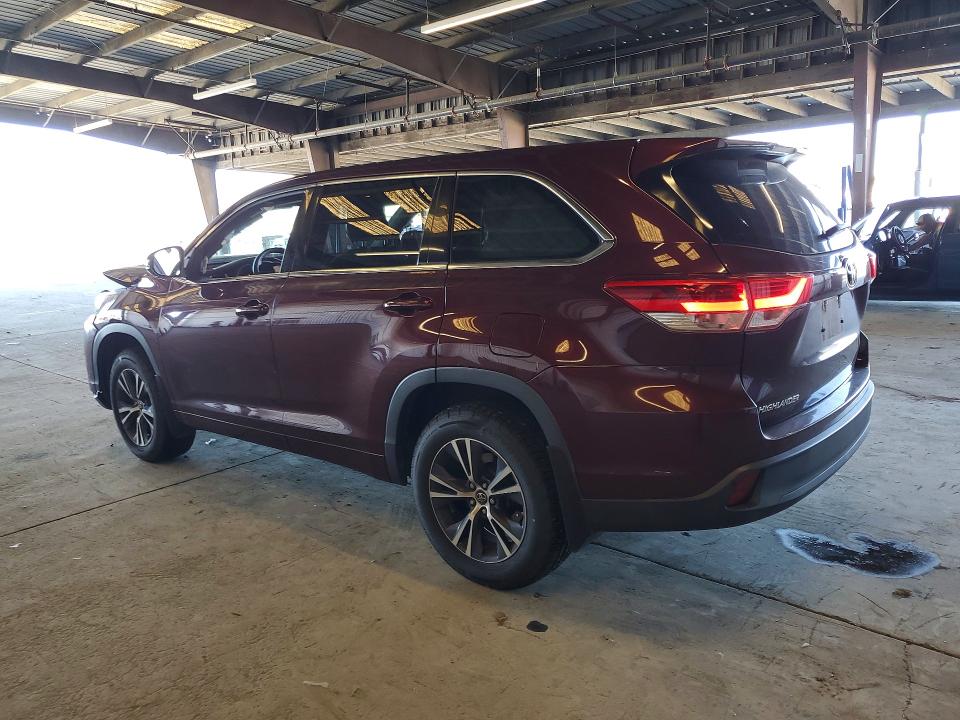 2018 Toyota Highlander VIN 5TDZARFH0JS035349 COPART salvage auction — FRONT END, Ca - Salvage Certificate, sold $5,900 on 2026-07-02 (photo 2)