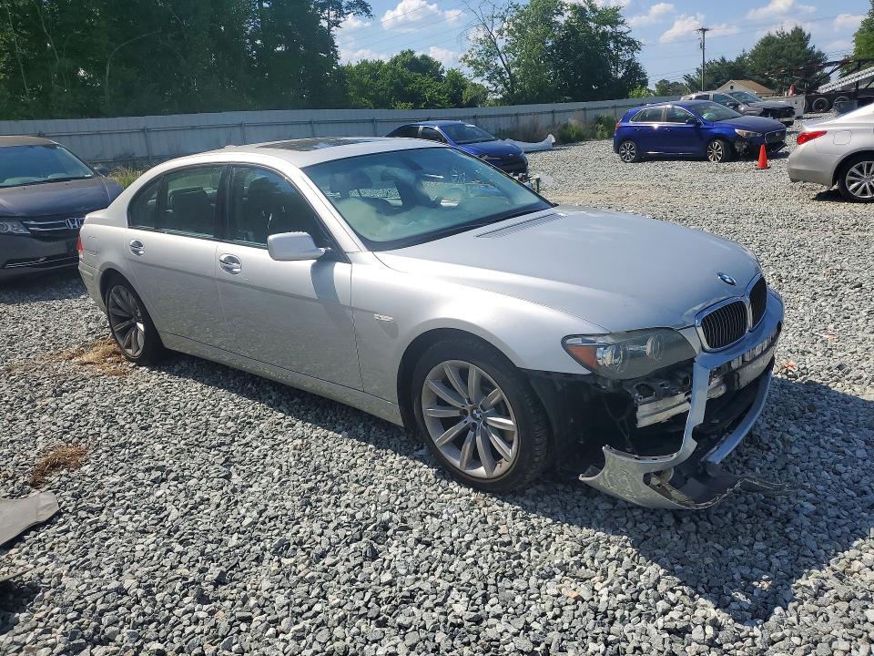 2007 BMW 7er VIN WBAHN83577DT71635 COPART salvage auction — MECHANICAL, NC - SALVAGE CERTIFICATE OF TITLE, sold $200 on 2026-07-22 (photo 4)