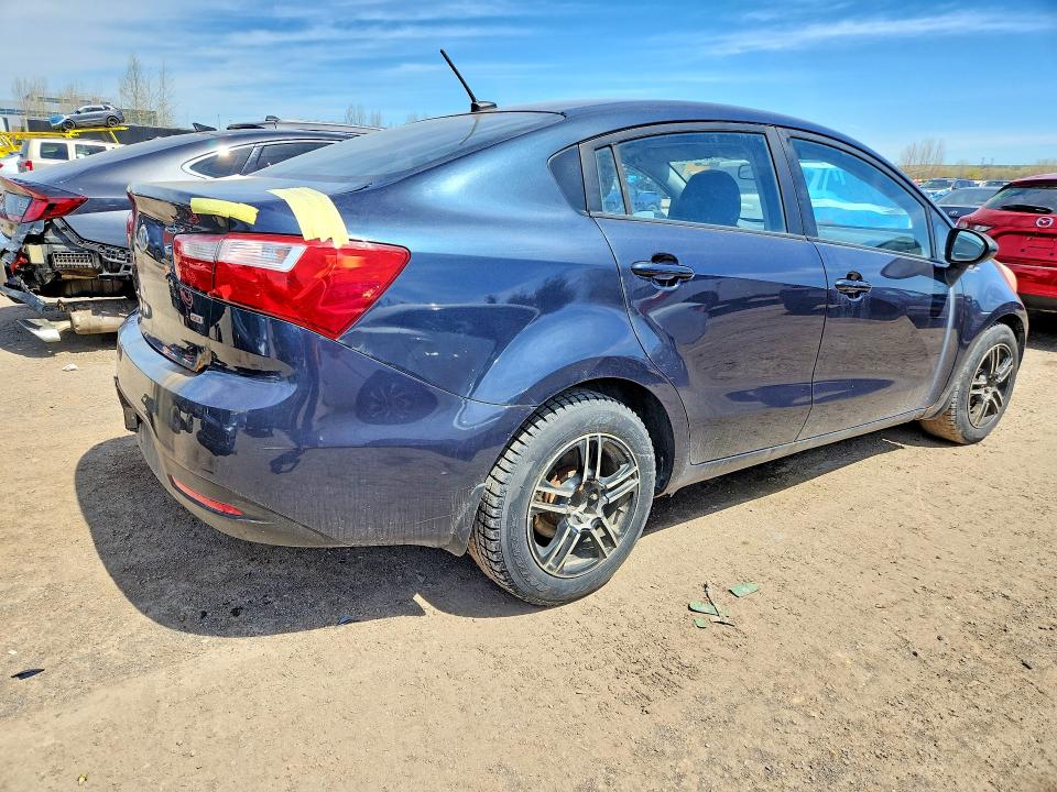 2013 Kia Rio VIN KNADM4A35D6127283 COPART salvage auction — REAR END, On - Permit Salvage, sold $425 on 2026-07-07 (photo 3)