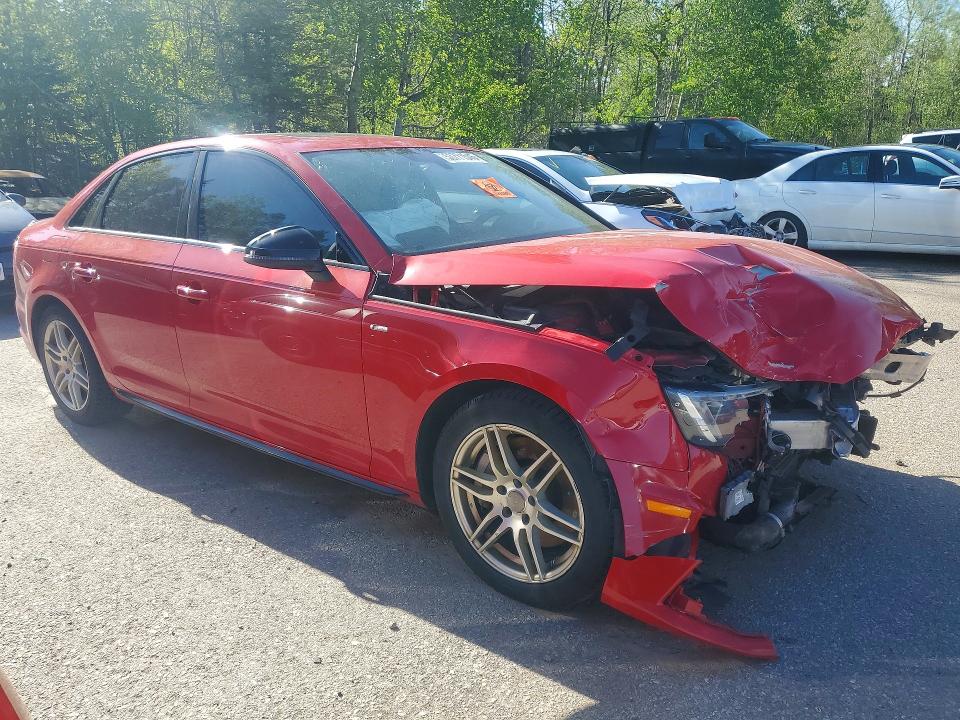 2019 Audi A4 VIN WAUENAF49KA013119 COPART salvage auction — FRONT END, On - Permit Salvage, sold $700 on 2026-07-14 (photo 4)