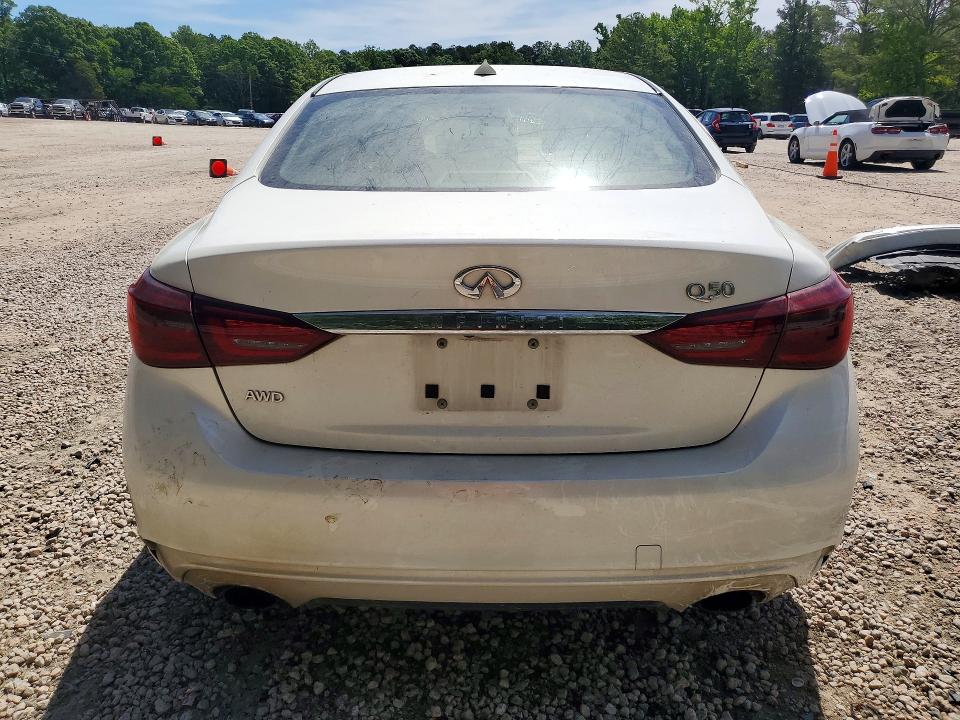 2018 Infiniti Q50 VIN JN1EV7AR2JM433149 COPART salvage auction — FRONT END, Nc - Salvage Certificate Of Title, sold $2,750 on 2026-07-24 (photo 6)