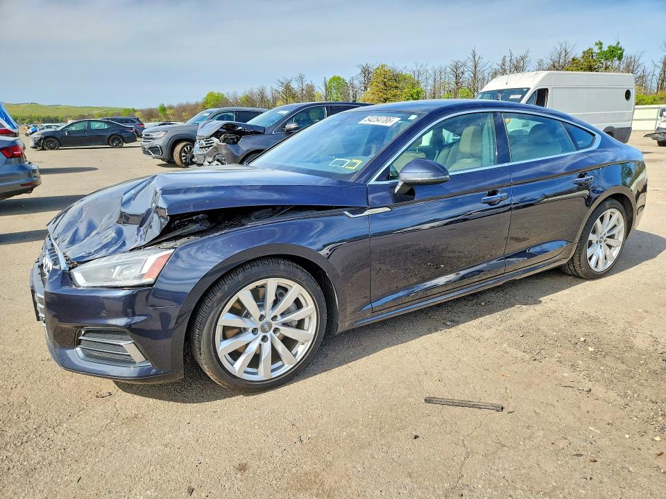 2018 Audi A5 VIN WAUBNCF51JA062000 COPART salvage auction — FRONT END, Ny - Mv-907A Salvage Certificate, sold $8,100 on 2026-07-06 (photo 1)