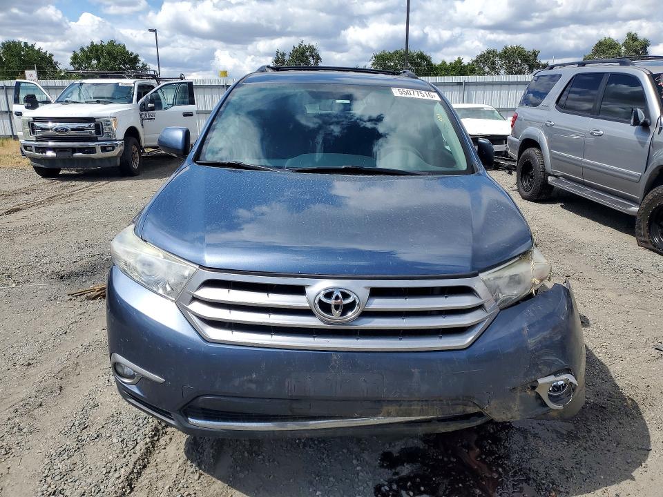 2013 Toyota Highlander VIN 5TDYK3EH7DS140904 COPART salvage auction — FRONT END, Ca - Salvage Certificate, sold $3,350 on 2026-07-09 (photo 5)