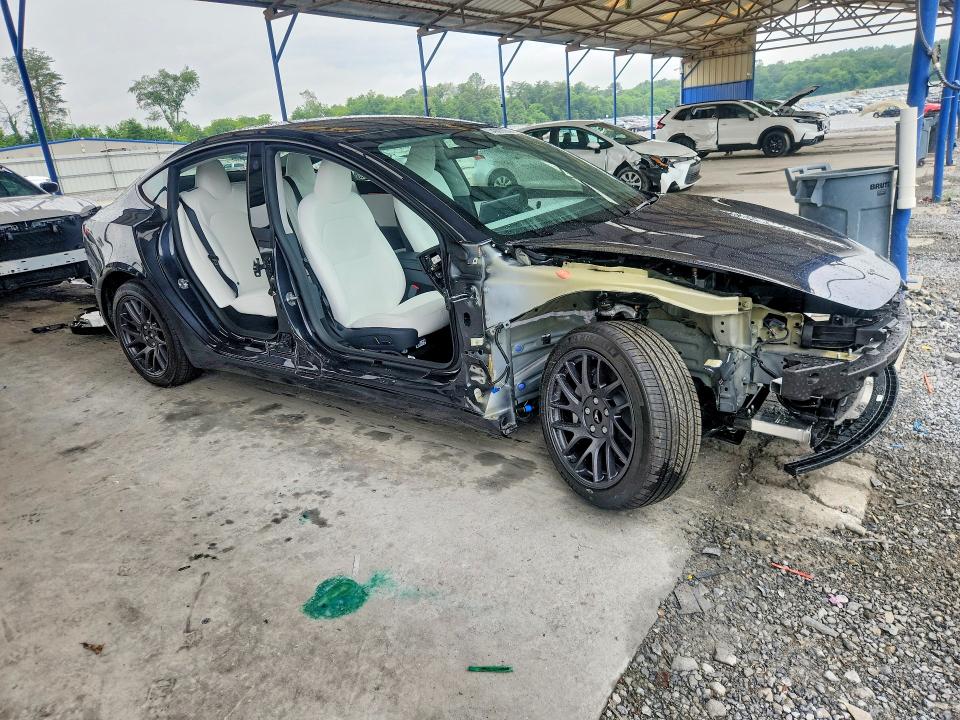 2025 Tesla Model 3 VIN 5YJ3E1EA0TF166398 COPART salvage auction — SIDE, Ga - Cert Of Title-Salvage, sold $13,900 on 2026-07-16 (photo 4)