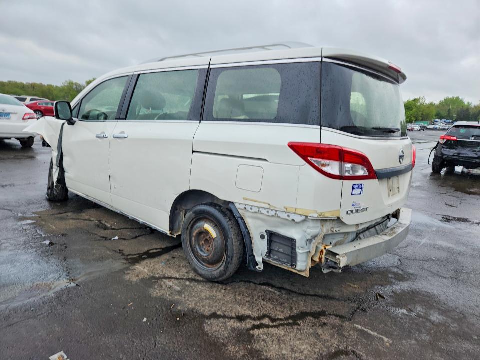 2015 Nissan Quest VIN JN8AE2KPXF9129206 COPART salvage auction — FRONT END, Id - Salvage Certificate Of Title, sold $450 on 2026-07-31 (photo 2)