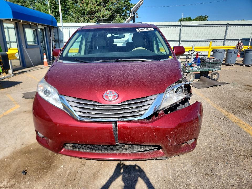 2014 Toyota Sienna VIN 5TDYK3DCXES447569 COPART salvage auction — FRONT END, KS - CERT OF TITLE-SALVAGE (P), sold $1,600 on 2026-07-27 (photo 5)