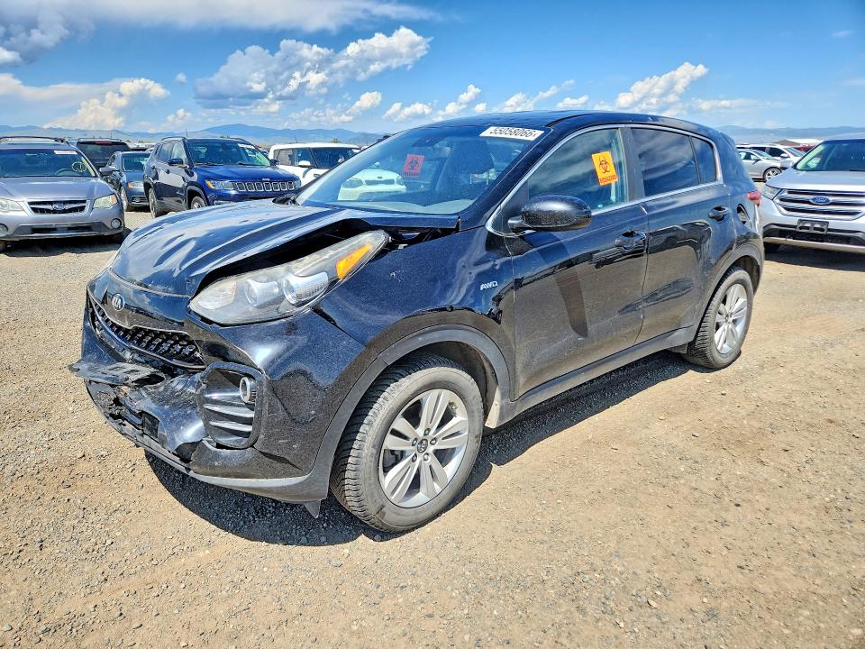 2018 Kia Sportage VIN KNDPMCAC8J7424600 COPART salvage auction — HAIL, Mt - Salvage Certificate Of A Vehic, sold $975 on 2026-07-28 (photo 1)
