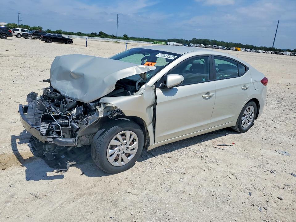 2017 Hyundai Elantra VIN KMHD74LF0HU398847 COPART salvage auction — FRONT END, Tx - Salvage Vehicle Title, sold $525 on 2026-07-16 (photo 1)