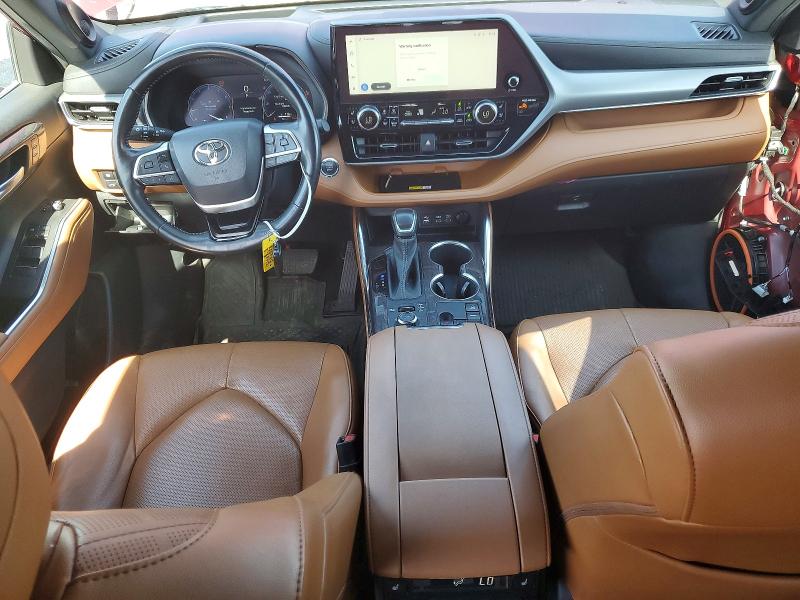 2023 Toyota Highlander VIN 5TDKDRBH9PS023496 COPART salvage auction — FRONT END, Ca - Salvage Certificate, sold $18,100 on 2026-07-10 (photo 8)