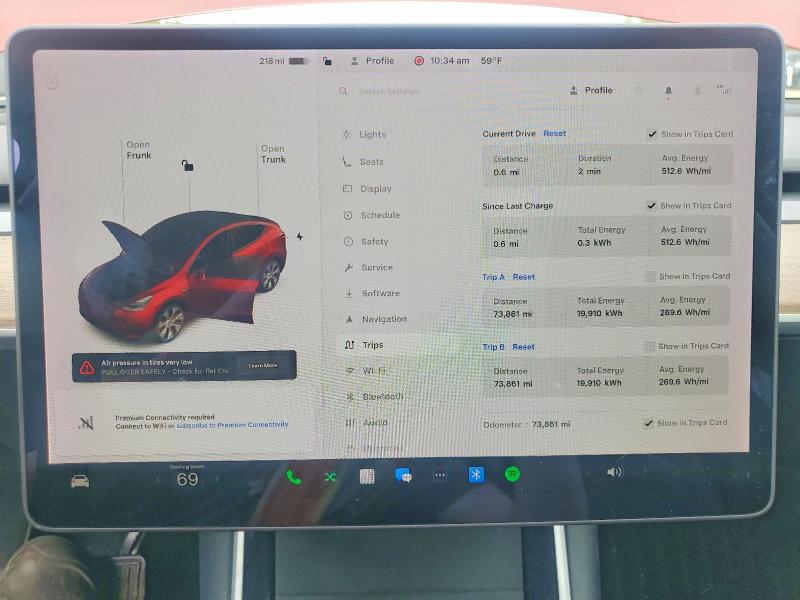2021 Tesla Model y VIN 5YJYGDEEXMF073278 COPART salvage auction — REAR END, Nj - Cert Of Title-Salvage, sold $8,300 on 2026-07-08 (photo 9)