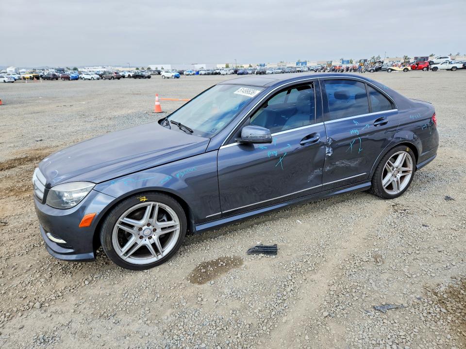 2011 Mercedes-benz C class VIN WDDGF5EBXBR174151 COPART salvage auction — SIDE, CA - SALVAGE CERTIFICATE, sold $1,000 on 2026-08-18 (photo 1)
