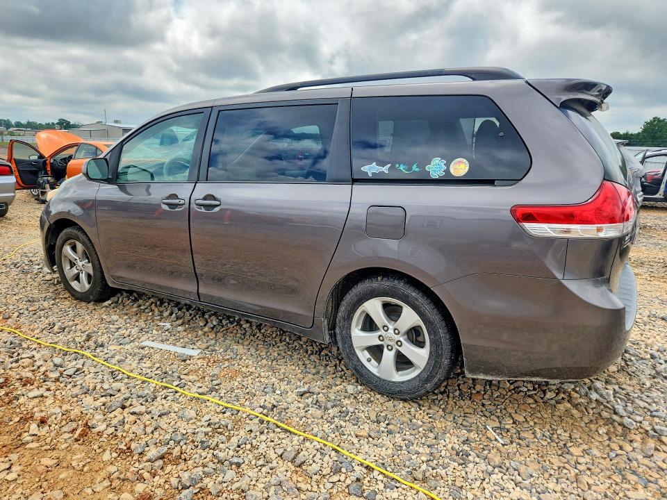 2012 Toyota Sienna VIN 5TDKK3DC0CS196192 COPART salvage auction — HAIL, Mo - Salvage Certificate Of Title, sold $1,450 on 2026-07-08 (photo 2)