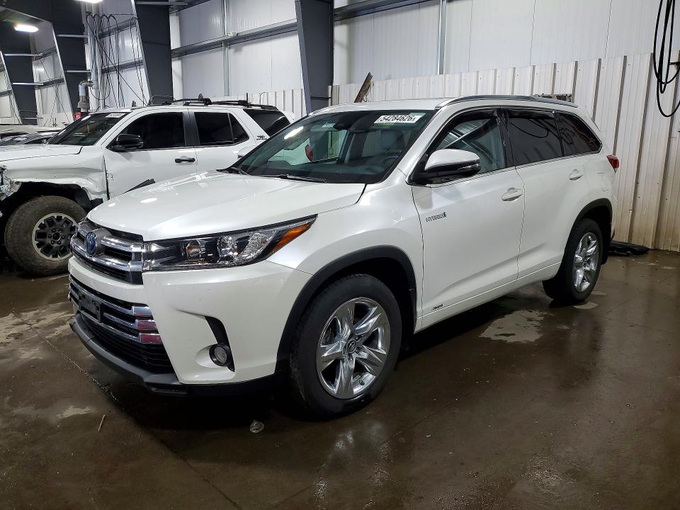 2018 Toyota Highlander VIN 5TDDGRFH1JS041931 COPART salvage auction — FRONT END, Mn - Cert Of Title-Salvage, sold $8,500 on 2026-07-06 (photo 1)