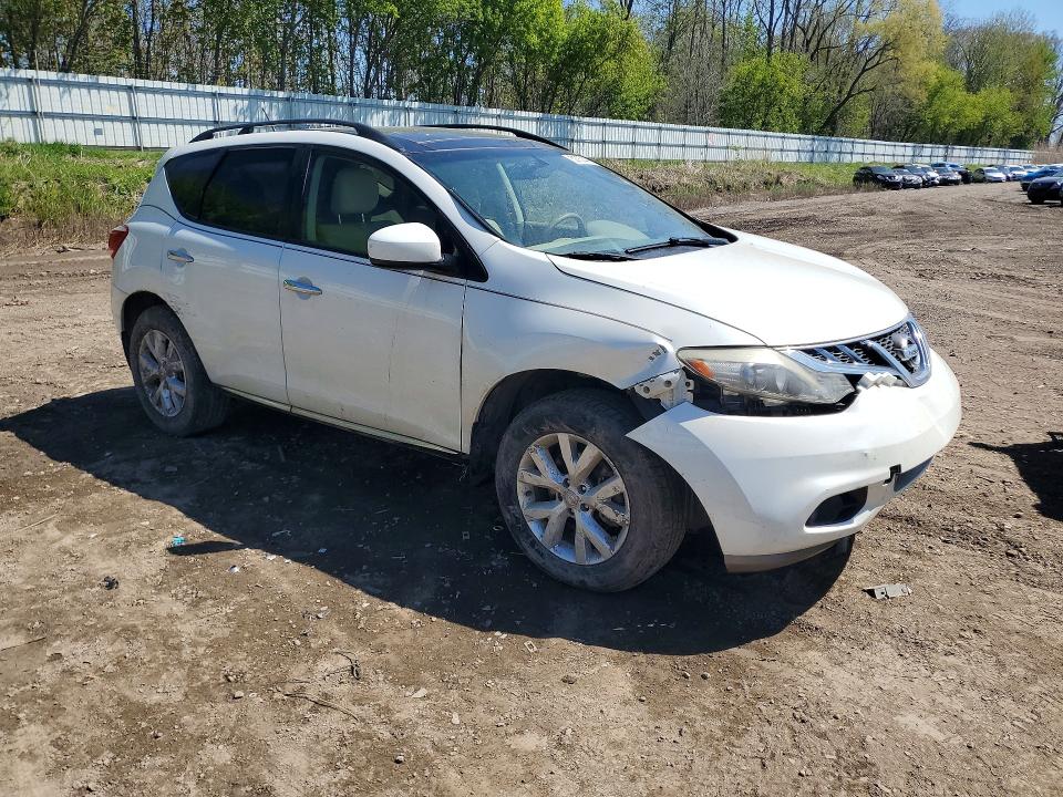 2012 Nissan Murano VIN JN8AZ1MW7CW229747 COPART salvage auction — FRONT END, Mi - Certificate Of Title, sold $425 on 2026-07-08 (photo 4)