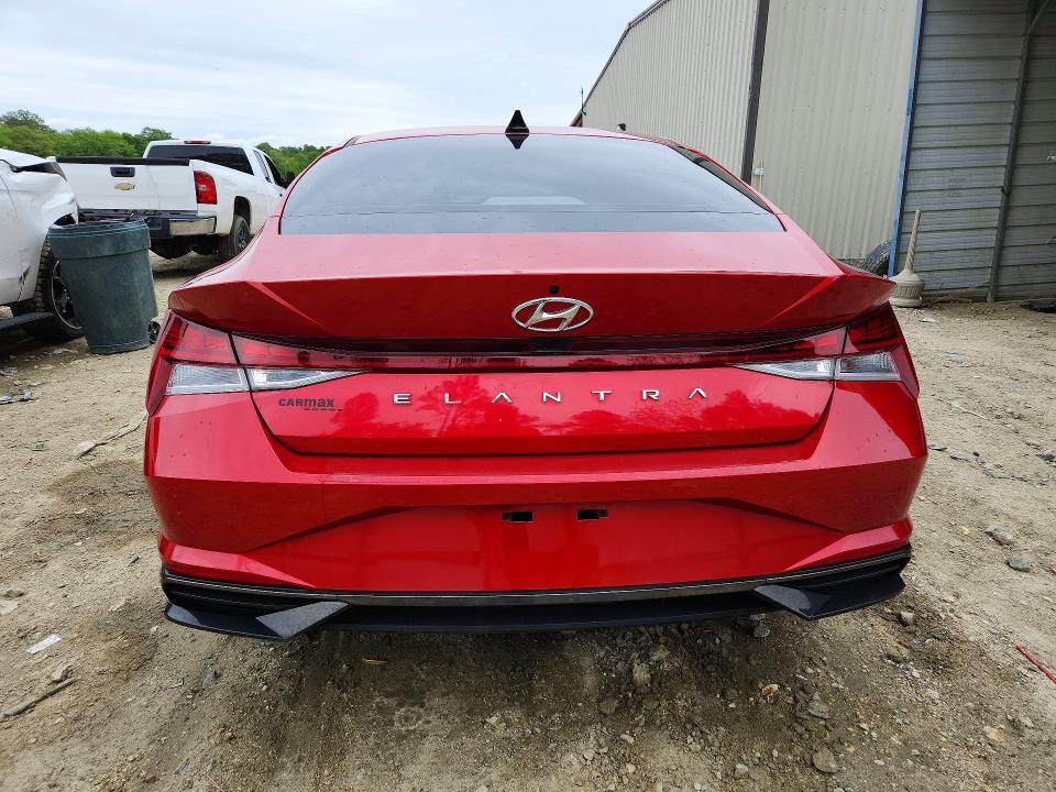 2021 Hyundai Elantra VIN 5NPLN4AG0MH043618 COPART salvage auction — FRONT END, De - Salvage Certificate, sold $3,800 on 2026-07-07 (photo 6)