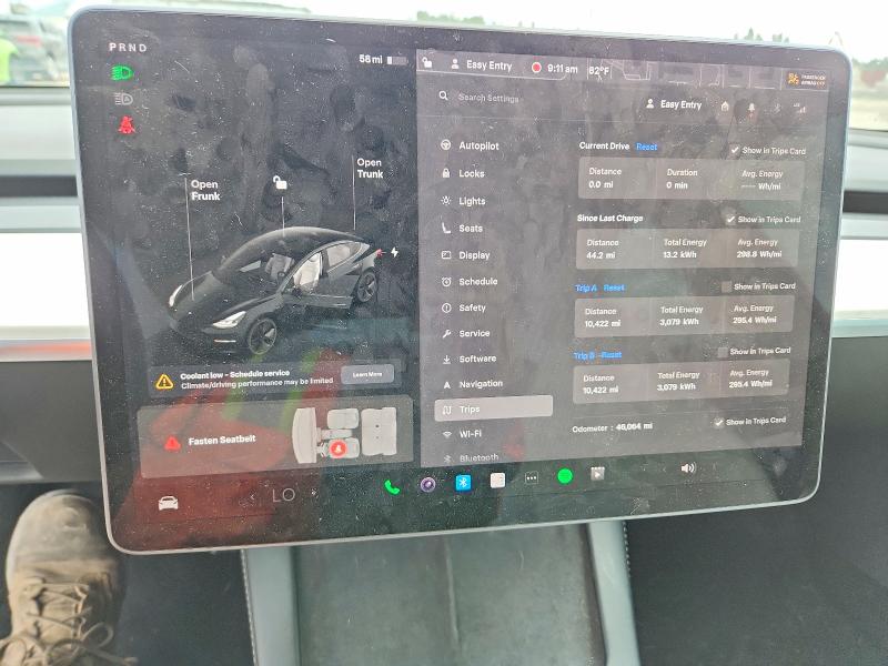 2021 Tesla Model 3 VIN 5YJ3E1EA1MF087839 COPART salvage auction — FRONT END, Fl - Cert Of Title Slvg Rebuildable, sold $8,700 on 2026-07-09 (photo 9)