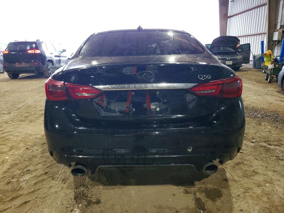 2020 Infiniti Q50 VIN JN1EV7AR5LM254252 COPART salvage auction — FRONT END, Tx - Certificate Of Title (P), sold $6,100 on 2026-07-09 (photo 6)