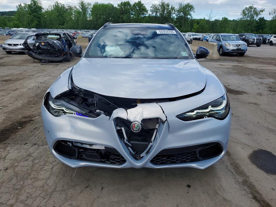 2025 Alfa romeo Stelvio VIN ZASPAKAN4S7D96811 COPART salvage auction — FRONT END, Ny - Mv-907A Salvage Certificate, sold $12,700 on 2026-08-24 (photo 5)