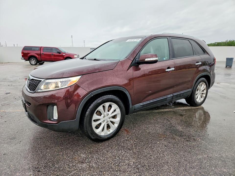2014 Kia VIN 5XYKU4A7XEG476080 COPART salvage auction — HAIL, Mo - Salvage Certificate Of Title, sold $1,450 on 2026-07-06 (photo 1)