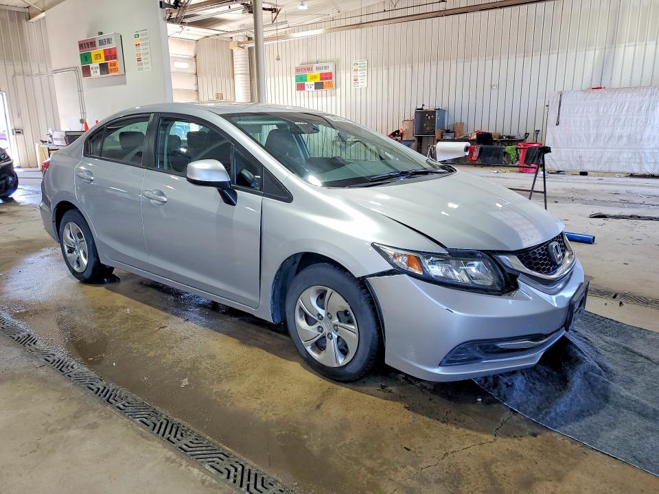 2013 Honda VIN 2HGFB2F50DH581070 COPART salvage auction — FRONT END, Md - Cert Of Salvage > 75% Damage, sold $2,300 on 2026-07-02 (photo 4)