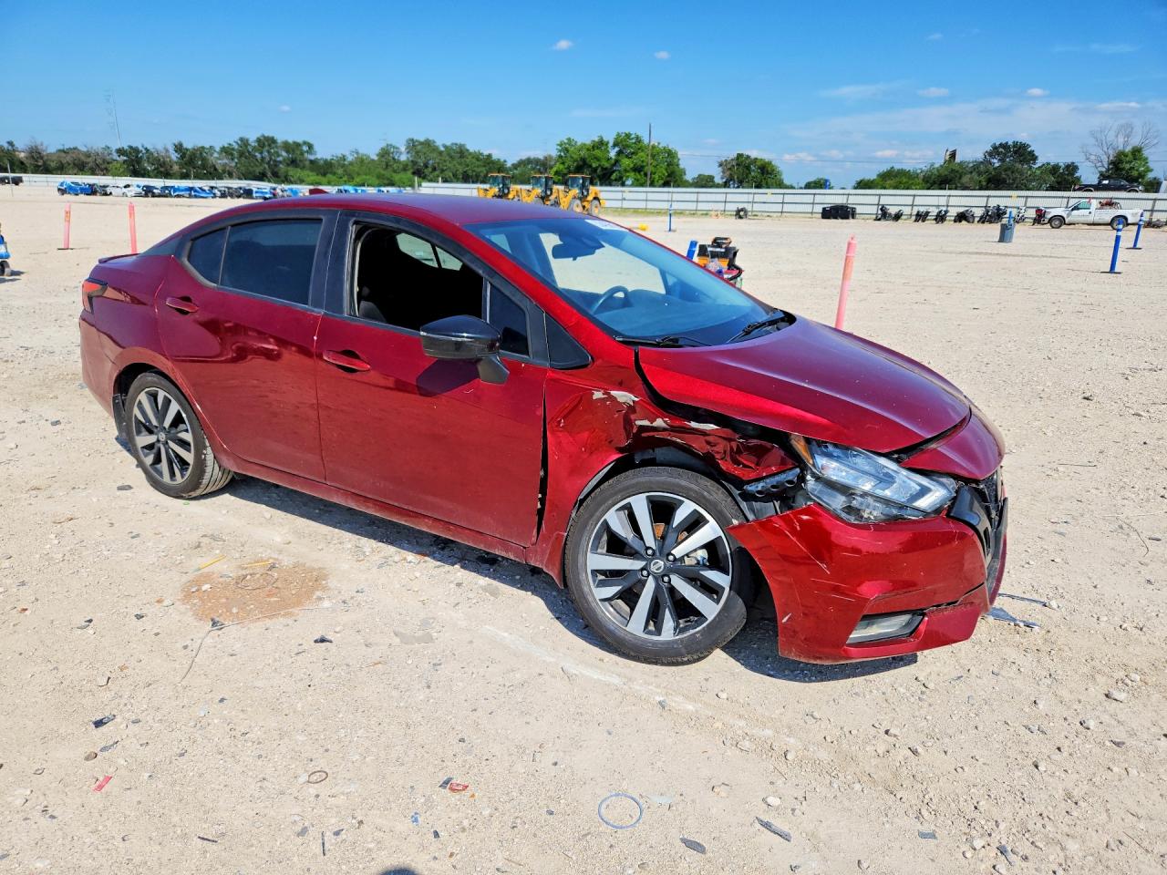2021 Nissan Versa VIN 3N1CN8FV9ML918826 COPART salvage auction — Front End, TX - SALVAGE VEHICLE TITLE, sold $3,900 on 2026-07-09 (photo 4)