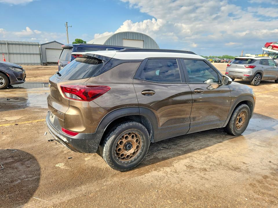2022 Chevrolet Trailblazer VIN KL79MVSL5NB105321 COPART salvage auction — HAIL, Ks - Cert Of Title-Salvage, sold $7,300 on 2026-07-08 (photo 3)
