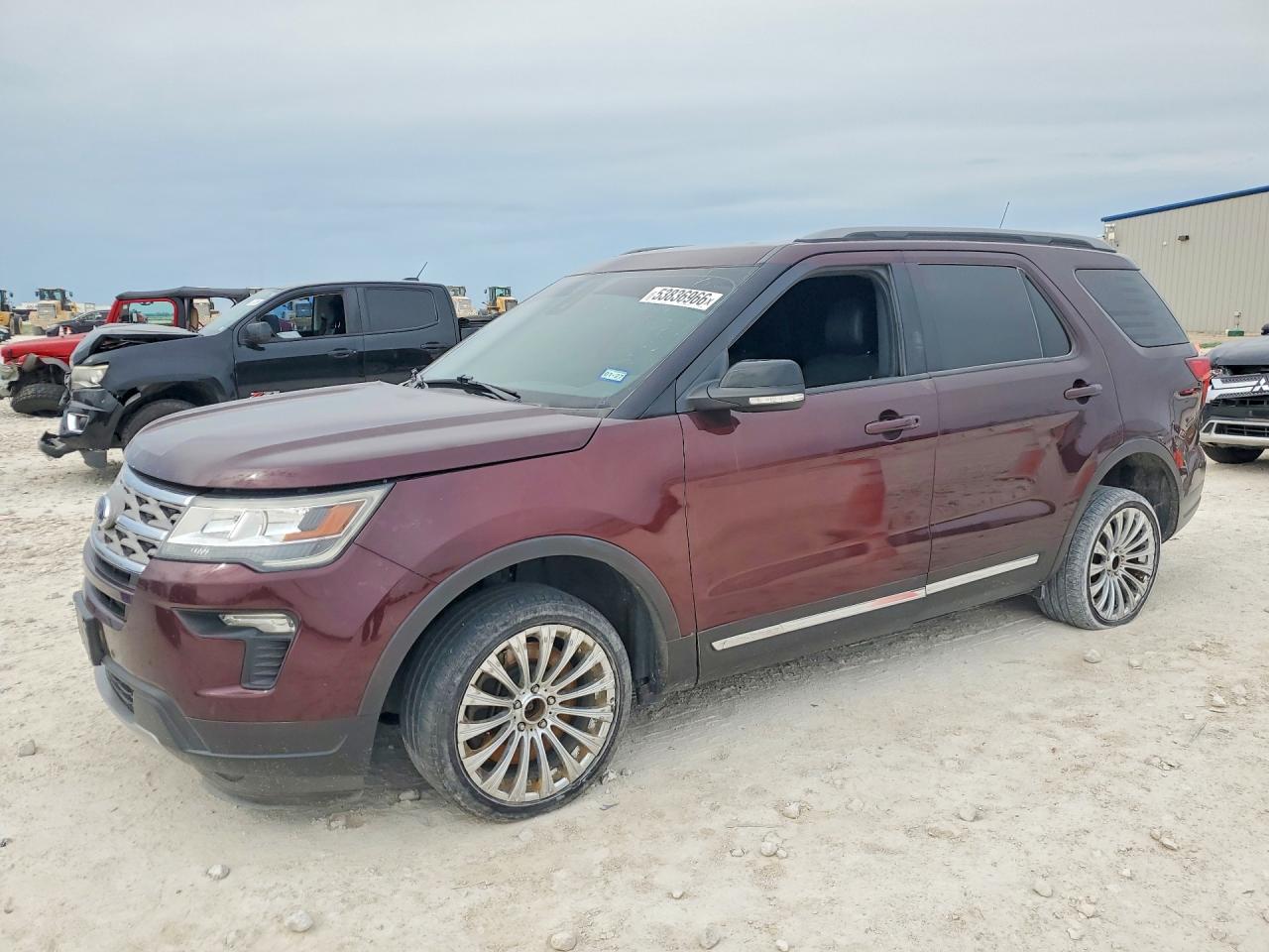 2018 Ford Explorer VIN 1FM5K7DH3JGA80777 COPART salvage auction — Front End, TX - CERTIFICATE OF TITLE, sold $4,200 on 2026-07-09 (photo 1)
