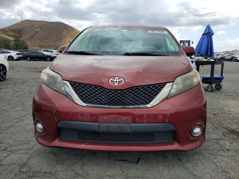 2013 Toyota Sienna VIN 5TDXK3DCXDS289681 COPART salvage auction — REAR END, Ca - Salvage Certificate, sold $3,350 on 2026-07-16 (photo 5)