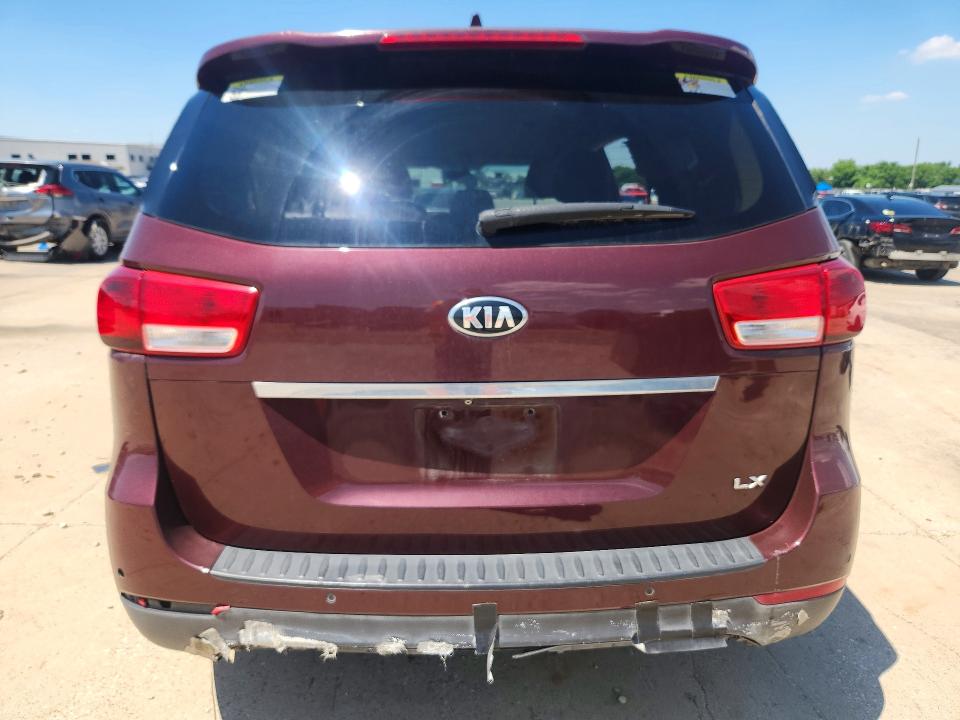 2016 Kia SEDONA VIN KNDMB5C11G6128834 COPART salvage auction — REAR END, Tx - Salvage Vehicle Title, sold $975 on 2026-08-03 (photo 6)