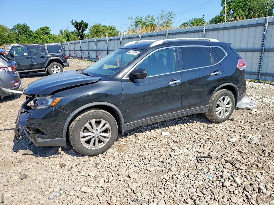 2016 Nissan Rogue VIN KNMAT2MV6GP698659 COPART salvage auction — FRONT END, Il - Salvage Certificate, sold $1,450 on 2026-07-31 (photo 1)
