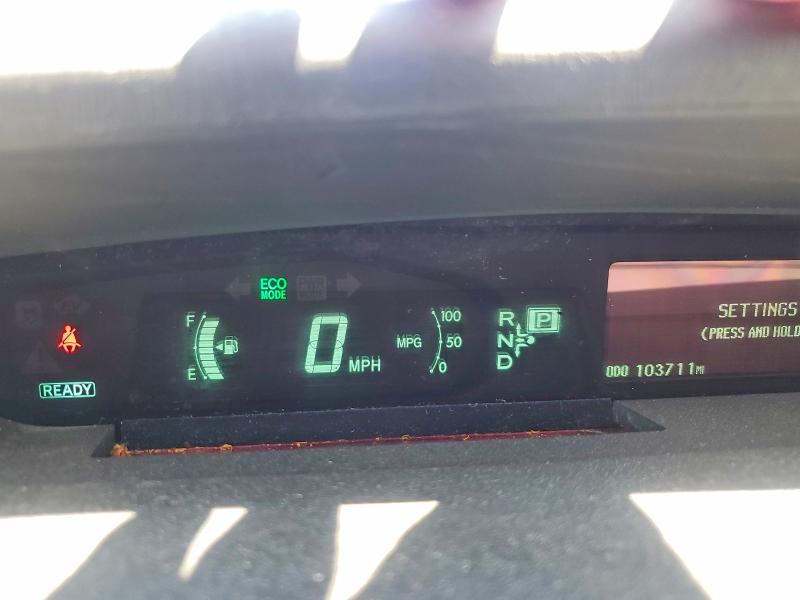 2011 Toyota Prius VIN JTDKN3DU7B0296176 COPART salvage auction — REAR END, Ca - Salvage Certificate, sold $800 on 2026-07-09 (photo 9)