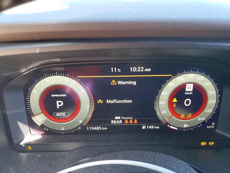 2021 Nissan Rogue VIN JN8AT3DD9MW307667 COPART salvage auction — FRONT END, On - Permit No Brand - Unfit, sold $9,900 on 2026-07-14 (photo 9)