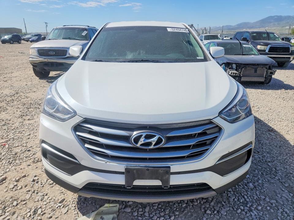 2018 Hyundai Santa fe VIN 5XYZT3LB8JG572281 COPART salvage auction — SIDE, Ut - Salvage Certificate, sold $3,150 on 2026-07-31 (photo 5)