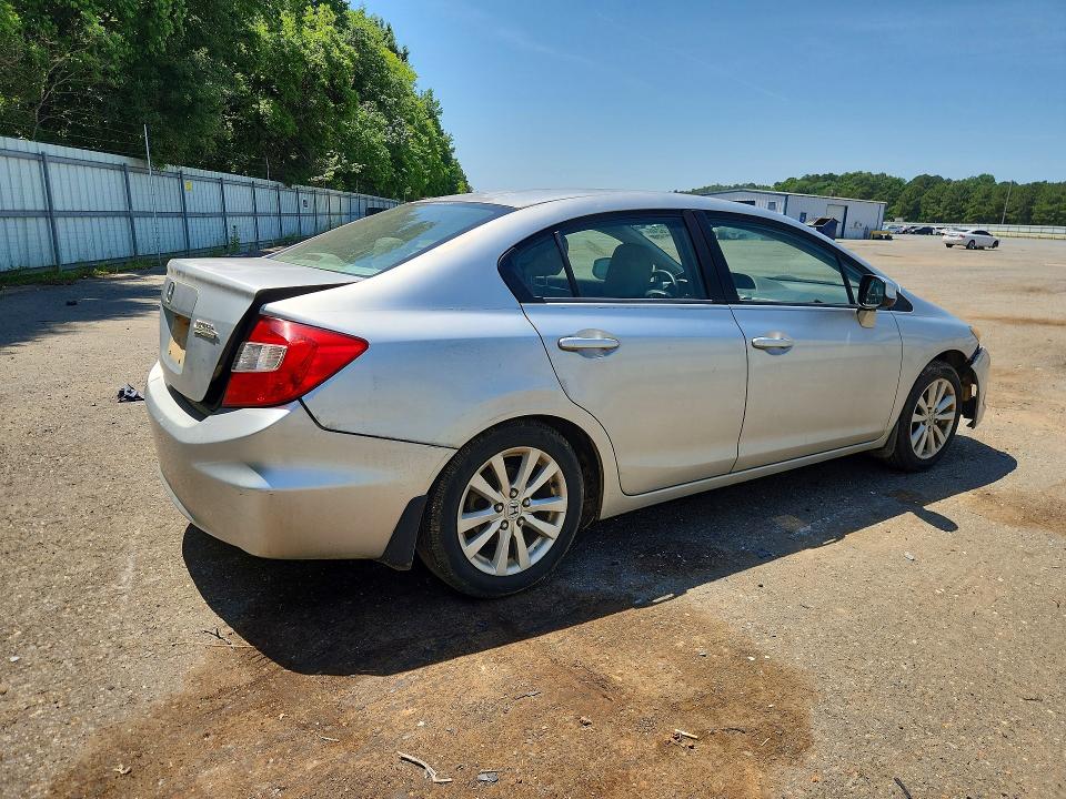 2012 Honda Civic VIN 2HGFB2F9XCH547137 COPART salvage auction — REAR END, La - Cert Of Title-Salvage, sold $1,150 on 2026-07-02 (photo 3)