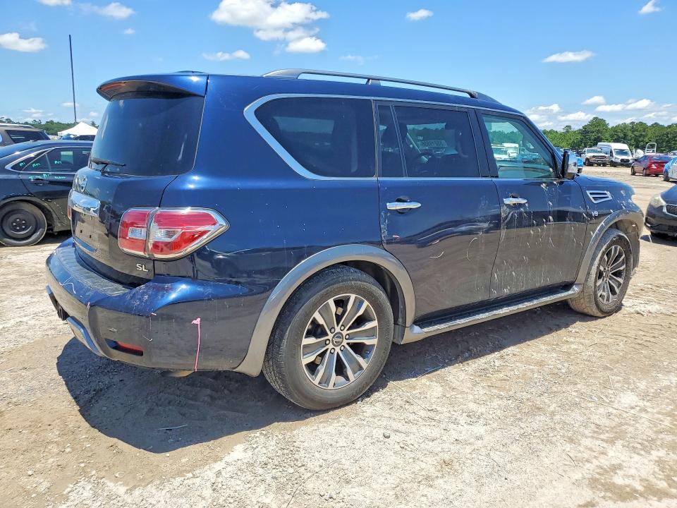 2019 Nissan Armada VIN JN8AY2ND0KX010384 COPART salvage auction — FRONT END, Tx - Salvage Vehicle Title, sold $6,900 on 2026-07-07 (photo 3)