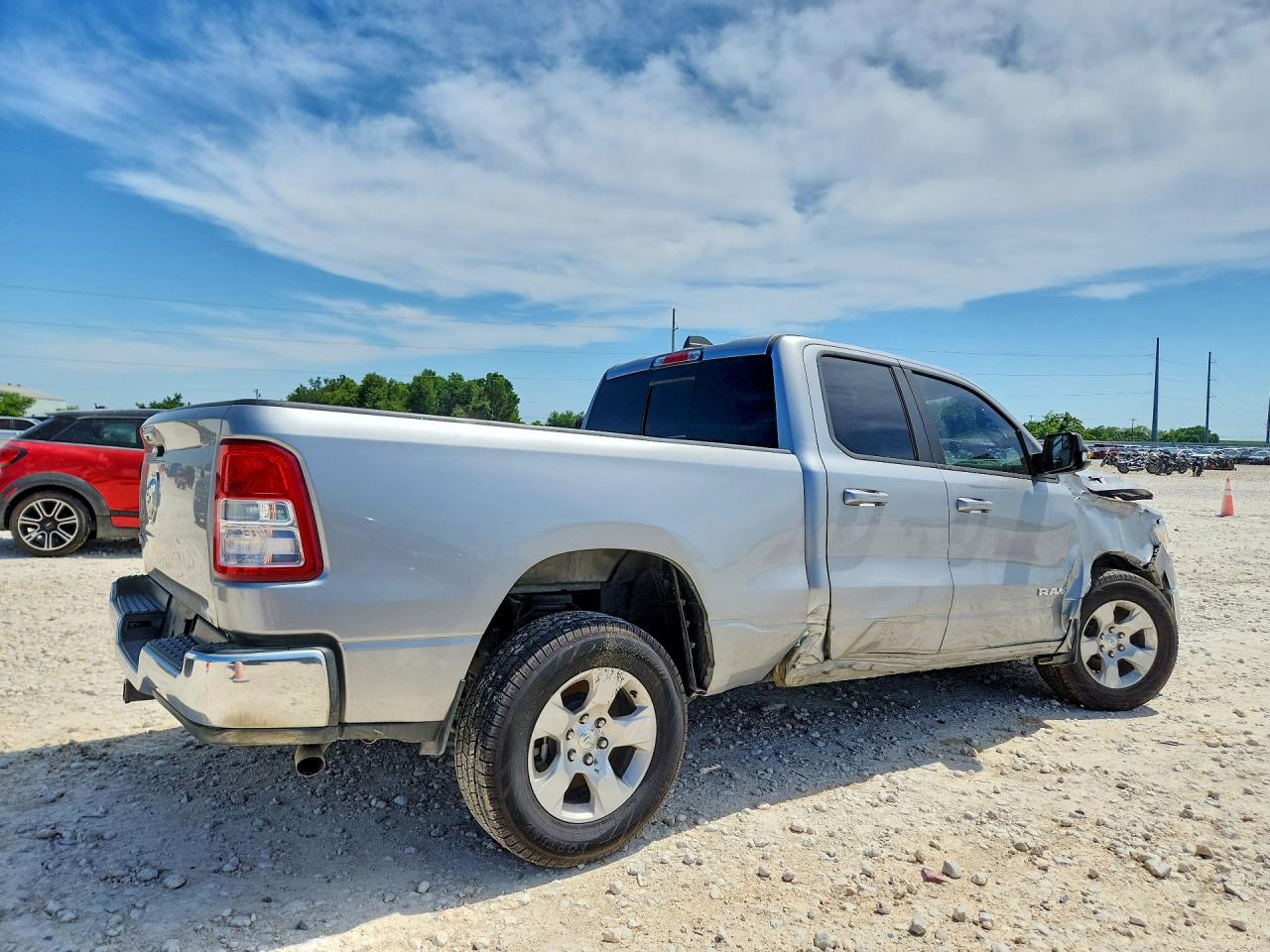2022 Ram 1500 VIN 1C6RREBG0NN329237 COPART salvage auction — Front End, TX - CERTIFICATE OF TITLE, sold $3,000 on 2026-07-03 (photo 3)