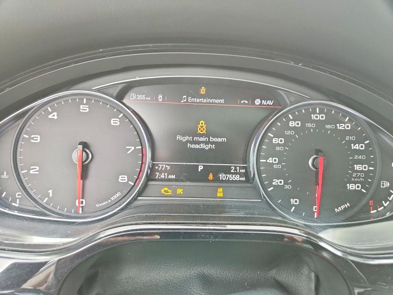 2012 Audi VIN WAURVAFD2CN009652 COPART salvage auction — WATER/FLOOD, Tx - Salvage Vehicle Title, sold $1,200 on 2026-07-10 (photo 9)